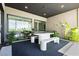 Private patio with modern furniture and lush greenery at 818 Meyer May St, Las Vegas, NV 89138