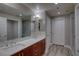 Double vanity bathroom with modern finishes at 150 Las Vegas Blvd # 907, Las Vegas, NV 89101