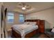 Spacious bedroom with city views and built-in shelving at 150 Las Vegas Blvd # 907, Las Vegas, NV 89101