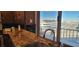 Kitchen with granite countertops and a view of the racetrack at 205 E Harmon Ave # 704, Las Vegas, NV 89169