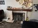 Fireplace with decorative mantel and screen at 2180 Palora Ave, Las Vegas, NV 89169