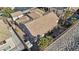 Aerial view showcasing a house with a backyard and fence at 2261 Boutique Ave, Henderson, NV 89044