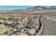 Aerial view of a residential area, showcasing homes and desert landscape at 2261 Boutique Ave, Henderson, NV 89044