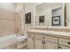 Bathroom with shower/tub combo and updated vanity at 2261 Boutique Ave, Henderson, NV 89044