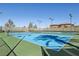 Outdoor tennis court with palm trees at 2261 Boutique Ave, Henderson, NV 89044