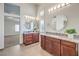 Double vanity bathroom with granite countertop at 2374 Thayer Ave, Henderson, NV 89074