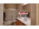 Bathroom with shower/tub combo and vanity at 2575 Red Planet St, Henderson, NV 89044