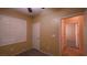 Bedroom with ceiling fan and access to hallway at 2575 Red Planet St, Henderson, NV 89044