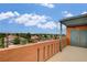 Private balcony with city views and pergola at 27 E Agate Ave # 505, Las Vegas, NV 89123