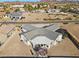 Aerial view of a unique house with a large backyard and gazebo at 308 Belfast St, Henderson, NV 89015