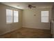 Living room with tile floors and ceiling fan at 3309 Conterra Park Ave, North Las Vegas, NV 89081