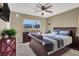 Bright bedroom featuring a sleigh bed and ample closet space at 451 Sellers Pl, Henderson, NV 89011