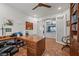 Bright home office features built-in shelving and a large desk at 4618 Atlantico St, Las Vegas, NV 89135