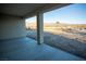 Covered patio with mountain views and desert landscape at 521 Antelope Ave, Pahrump, NV 89060