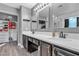 Bathroom with double vanity and modern finishes at 5313 Dawn Break Canyon St, North Las Vegas, NV 89031