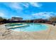 Community pool with ample patio space at 5428 Brazelton St, North Las Vegas, NV 89081