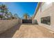 Private backyard with gravel and a gated entrance at 602 Calcutta Ln, Henderson, NV 89015