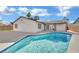 Inviting kidney-shaped pool with ample patio space at 6436 Whippoorwill Way, Las Vegas, NV 89103