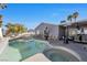 Large pool and spa with ample patio space for entertaining at 7026 Westpark Ct, Las Vegas, NV 89147