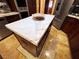 Large kitchen island with expansive marble countertop at 7732 Tinted Mesa Ct, Las Vegas, NV 89149