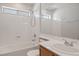 Clean bathroom with shower/tub combo and vanity at 81 Alpine Bay Ave, Las Vegas, NV 89148