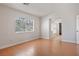 Main bedroom with ensuite bathroom and hardwood floors at 81 Alpine Bay Ave, Las Vegas, NV 89148