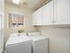 Laundry room with washer, dryer, and cabinets at 9523 Cherrydale Ct, Las Vegas, NV 89147