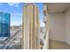 Enjoy expansive city views from your private balcony at 135 E Harmon Ave # 2501, Las Vegas, NV 89109