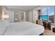 Spacious main bedroom with city view and built-in desk at 135 E Harmon Ave # 2501, Las Vegas, NV 89109