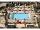 Aerial view of refreshing pool with surrounding lounge chairs at 135 E Harmon Ave # 2501, Las Vegas, NV 89109