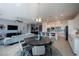 Elegant dining area with a large round table and seating for six at 138 Reflection Cove Dr, Henderson, NV 89011