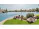 Waterfront property with canal views and landscaping at 2521 Seascape Dr, Las Vegas, NV 89128