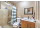 Clean bathroom with shower, toilet, and vanity at 2608 Spear St, North Las Vegas, NV 89030