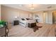 Main bedroom with upholstered headboard and ensuite bathroom at 2837 Josephine Dr, Henderson, NV 89044