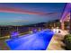 Inviting pool and spa with a beautiful sunset view at 2837 Josephine Dr, Henderson, NV 89044