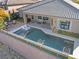 Luxury pool and patio with fire pit and seating area at 2837 Josephine Dr, Henderson, NV 89044