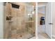 Spacious shower with glass enclosure and built-in shelves at 2837 Josephine Dr, Henderson, NV 89044