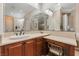 Bathroom vanity with a round sink and ample storage space at 2837 Josephine Dr, Henderson, NV 89044