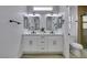 Modern bathroom with double vanity and white cabinets at 2905 Legend Dr, Las Vegas, NV 89134