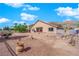 Backyard with a rock garden and mountain views at 319 Hidden Highlands Dr, Las Vegas, NV 89110