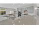 Modern kitchen with gray cabinets and granite countertops at 319 Hidden Highlands Dr, Las Vegas, NV 89110