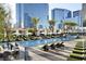 Resort-style pool with city views and ample seating at 3750 Las Vegas Blvd # 3510, Las Vegas, NV 89158