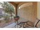 Private patio with table and chairs at 3975 N Hualapai Way # 157, Las Vegas, NV 89129