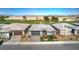 Modern home with gray roof and attached garage, aerial view at 4720 E Cactus Canyon Dr, Pahrump, NV 89061