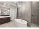 Modern bathroom with soaking tub and walk-in shower at 5167 Rock Daisy Dr, Las Vegas, NV 89135