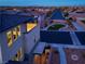 A well-maintained neighborhood featuring landscaped yards and a serene atmosphere at dusk at 6289 Redstone Hills Dr, Las Vegas, NV 89148