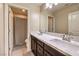 Bathroom with double vanity and shower/tub combo at 6737 Fast Brook Ct, North Las Vegas, NV 89084