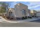 Stylish home exterior showing the corner lot with tasteful landscaping at 7017 Solana Ridge Dr, North Las Vegas, NV 89084