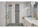 Modern bathroom with glass shower and vessel sink at 7536 Spanish Bay Dr, Las Vegas, NV 89113