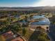 Aerial view of luxury homes and a golf course community at 8236 Horseshoe Bend Ln, Las Vegas, NV 89113